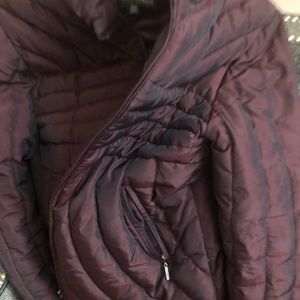 Metallic purple puffy jackets  purple  satin lining